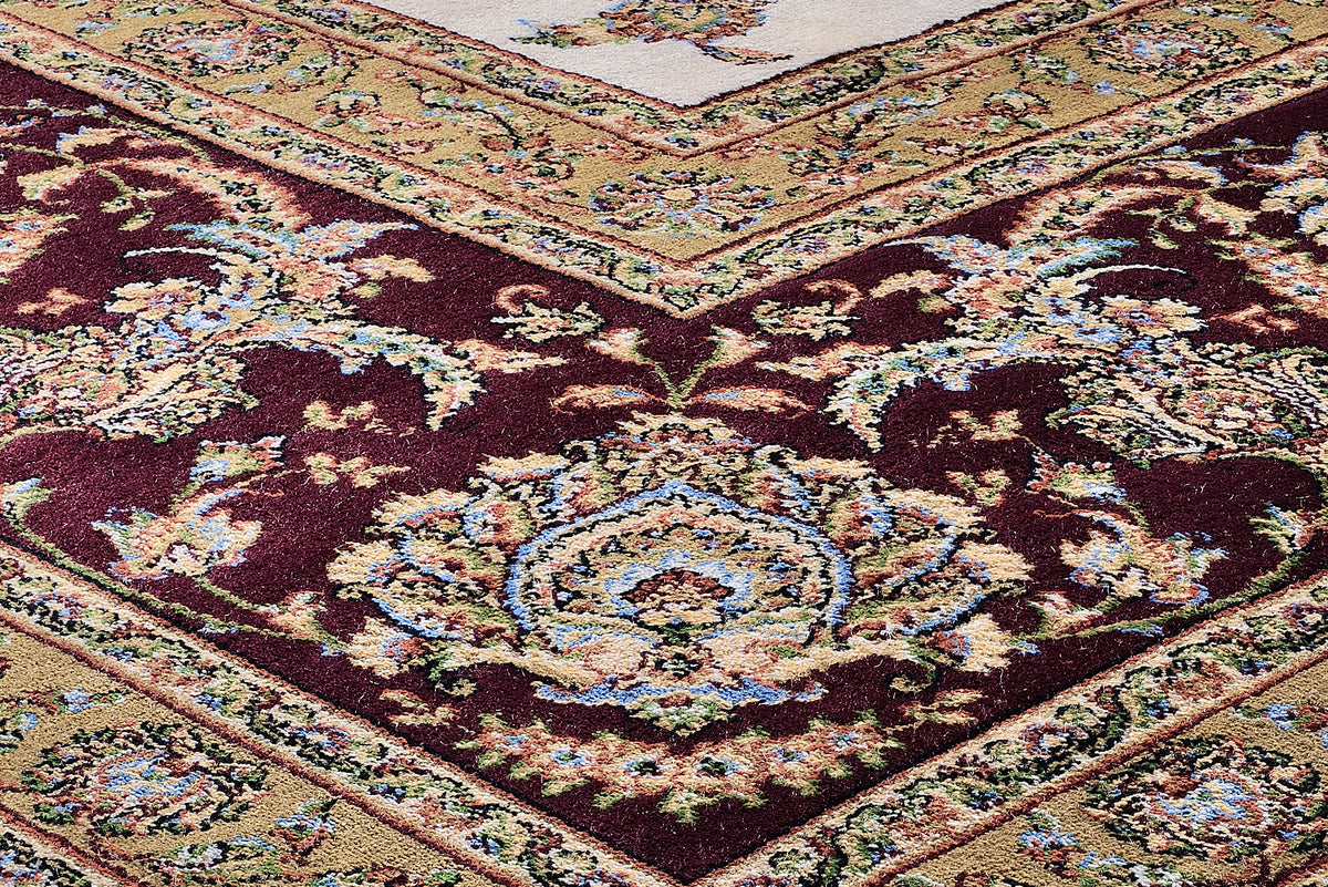 OCI Teppich SILK LINE ALLOVER creme-rot Orient Teppich