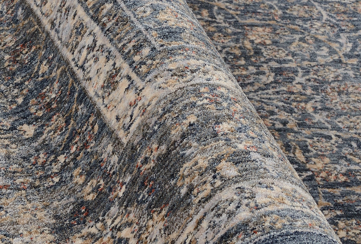 OCI Teppich SOLIST TABI blau moderner Designer Teppich