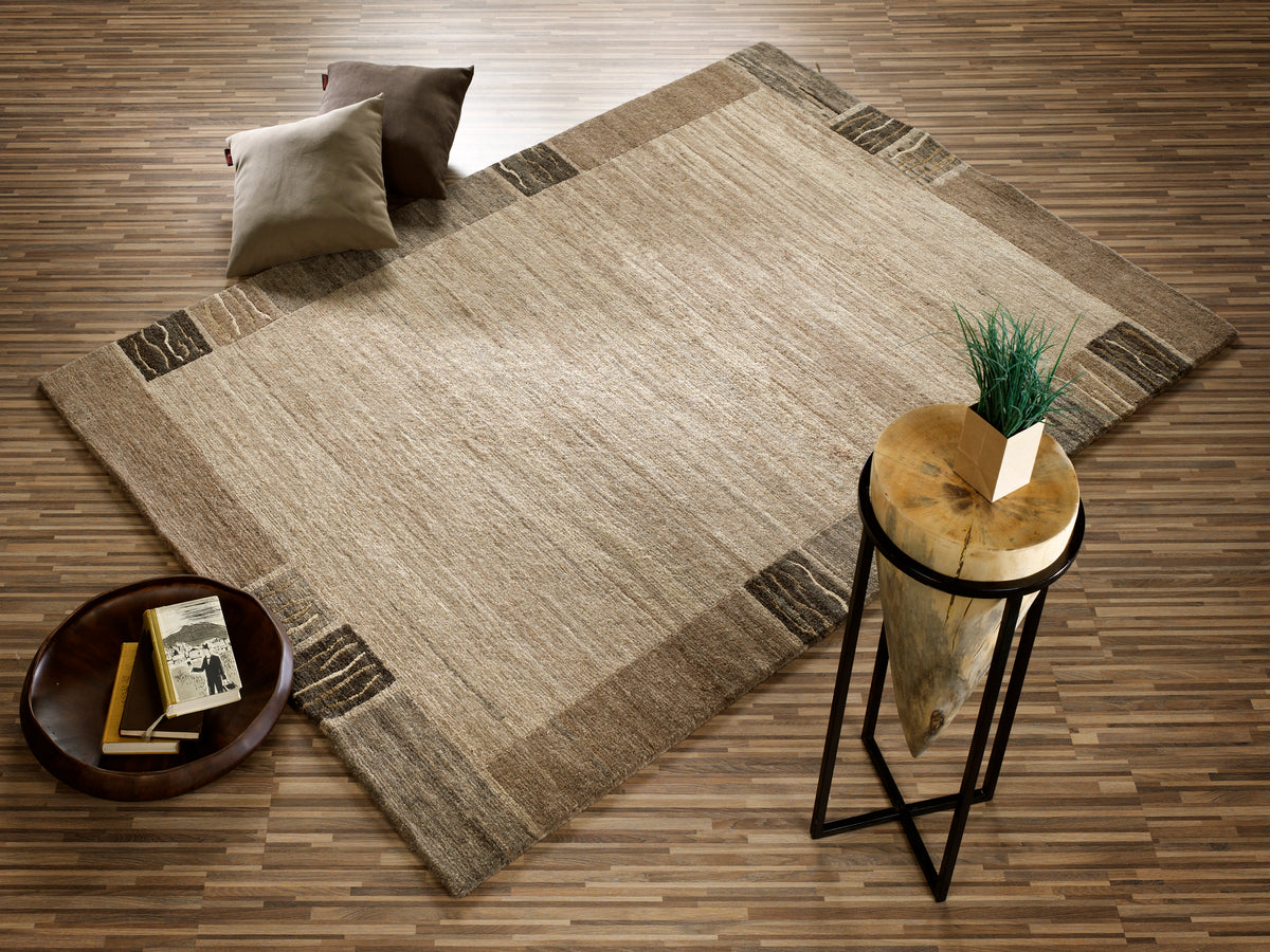 OCI Teppich NATURA SILK GRENY wolle-natur echter original handgeknüpfter Nepal-Teppich