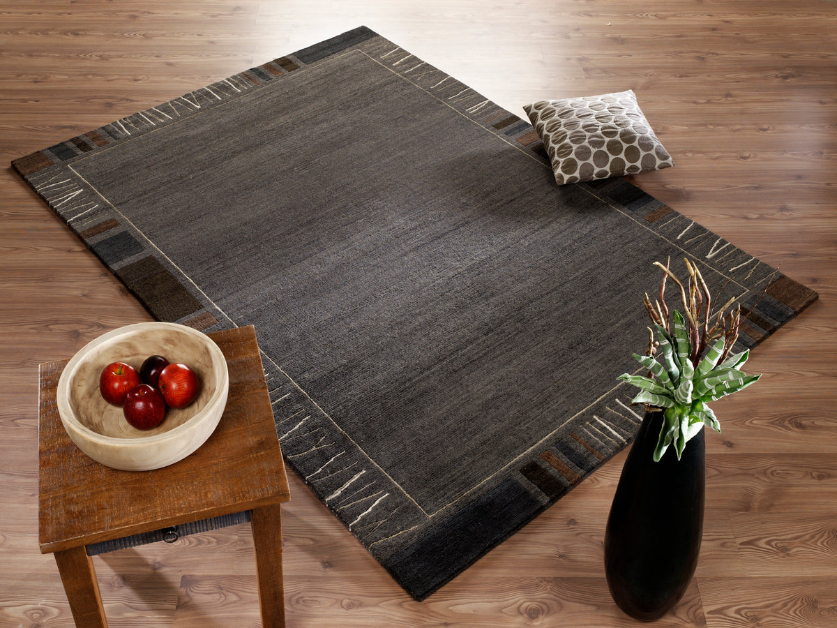 OCI Teppich SENSATION SILK REKHI dk.grau echter original handgeknüpfter Nepal-Teppich