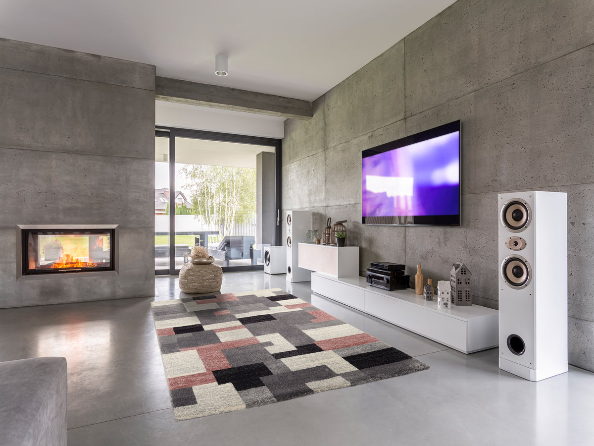 OCI Teppich STEADY ALLOVER grau-flieder moderner Designer Teppich Öko-Tex