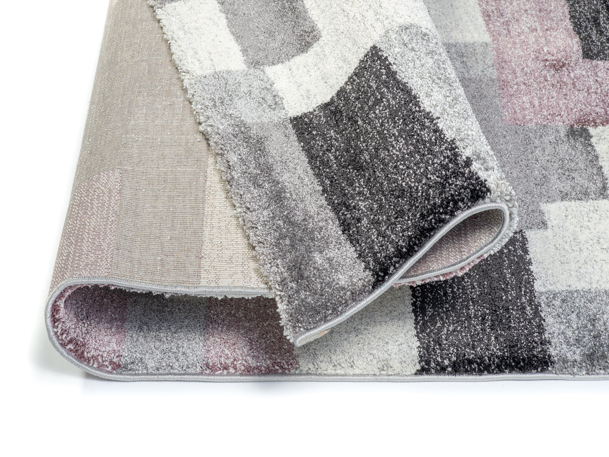 OCI Teppich STEADY ALLOVER grau-flieder moderner Designer Teppich Öko-Tex