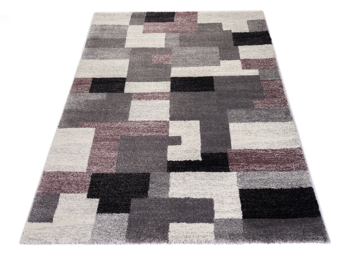 OCI Teppich STEADY ALLOVER grau-flieder moderner Designer Teppich Öko-Tex