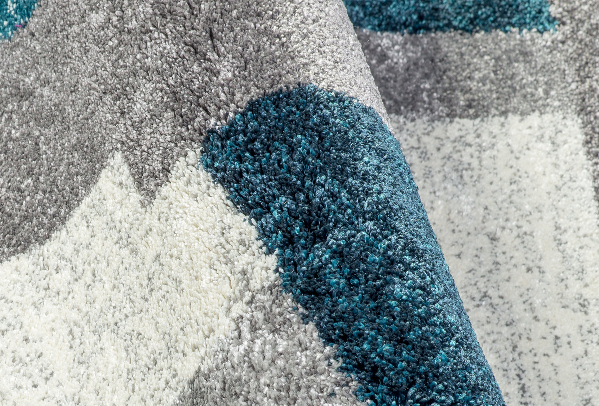 OCI Teppich STEADY ALLOVER grau-petrol moderner Designer Teppich Öko-Tex