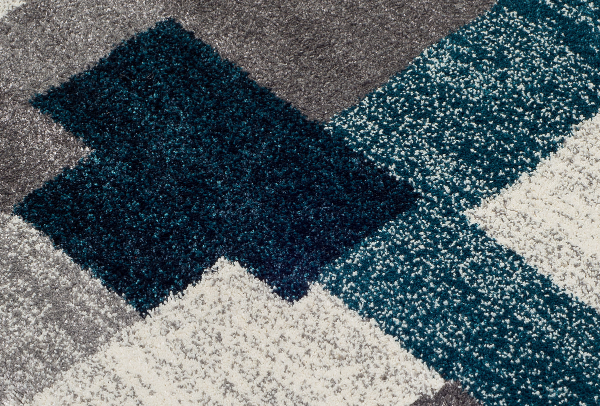 OCI Teppich STEADY ALLOVER grau-petrol moderner Designer Teppich Öko-Tex