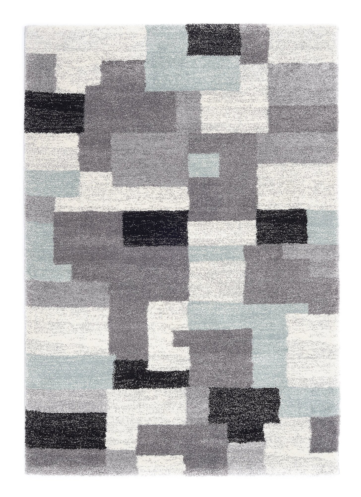 OCI Teppich STEADY ALLOVER grau-blau moderner Designer Teppich Öko-Tex