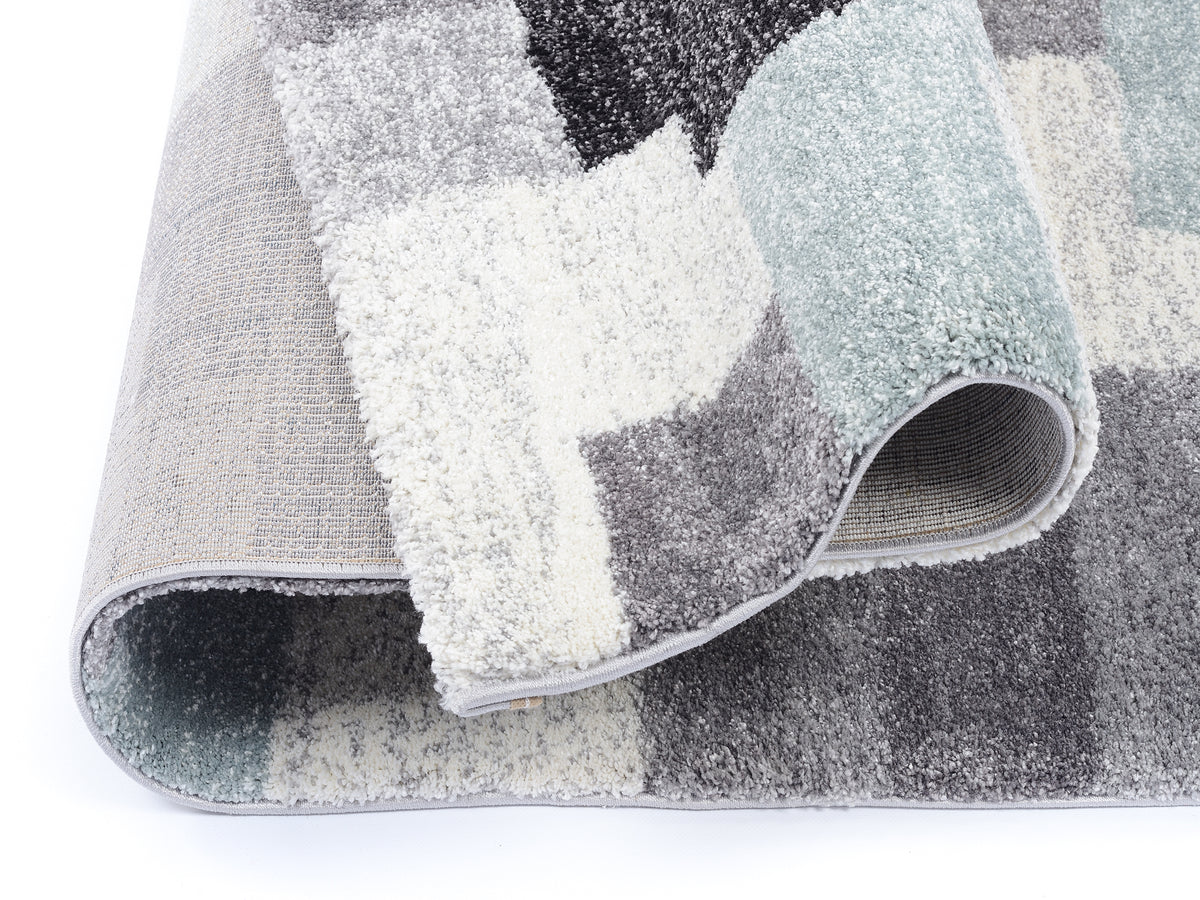 OCI Teppich STEADY ALLOVER grau-blau moderner Designer Teppich Öko-Tex