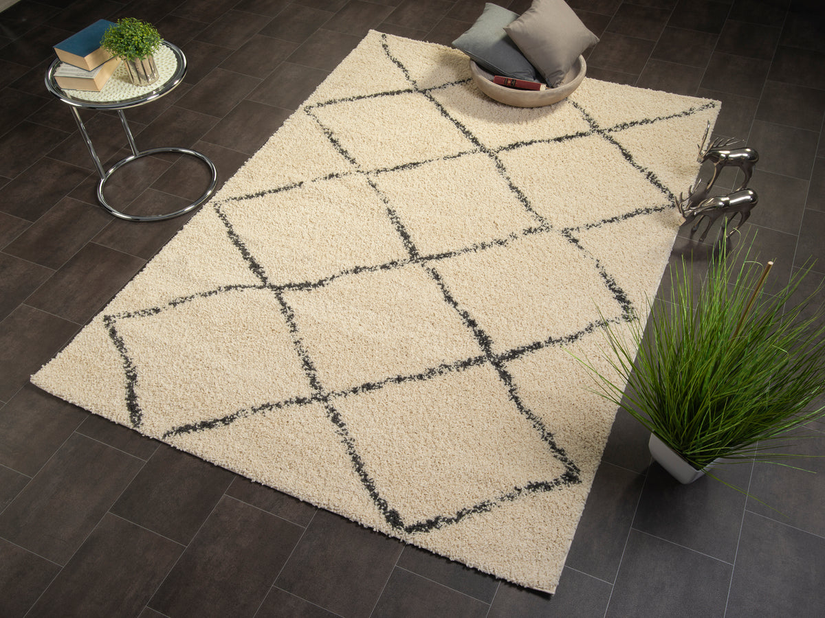 OCI Teppich STOCKHOLM creme Moderner Vintage Designer Teppich