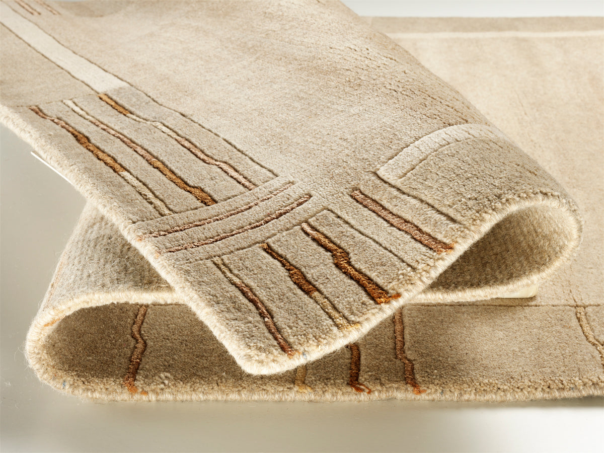 OCI Teppich SAVANA KITE natur handgeknüpfter Nepal-Teppich Wolle