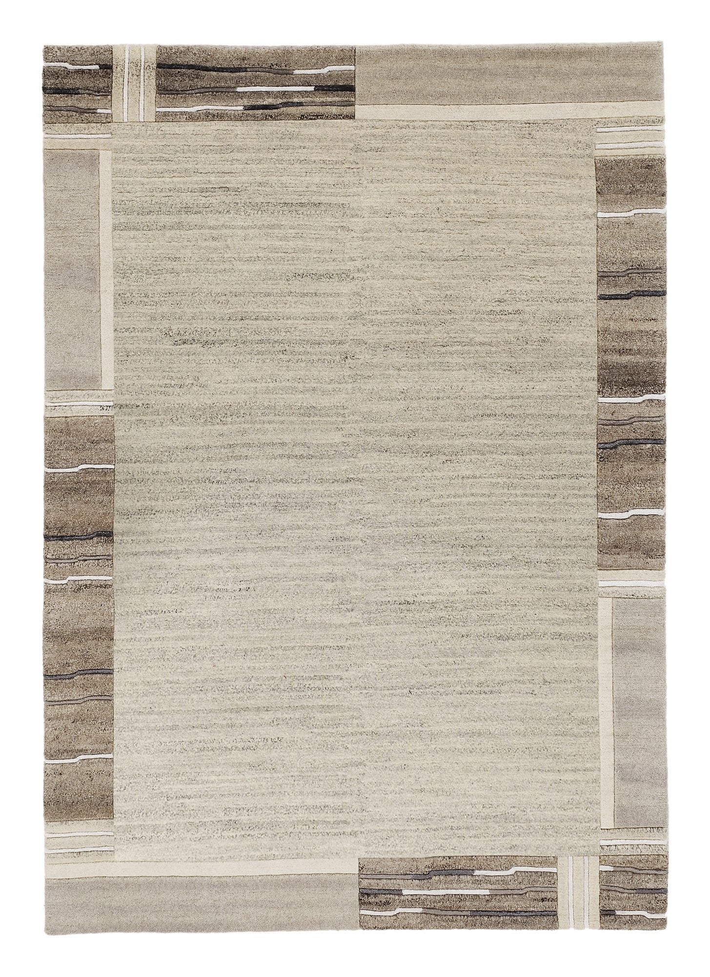 OCI Teppich SAVANA KITE grau handgeknüpfter Nepal-Teppich Wolle