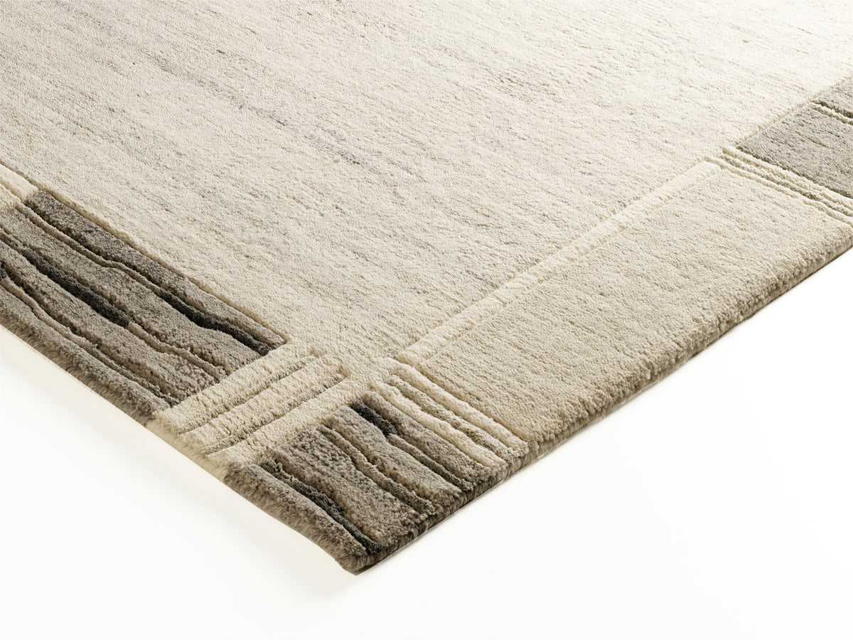 OCI Teppich SAVANA KITE grau handgeknüpfter Nepal-Teppich Wolle