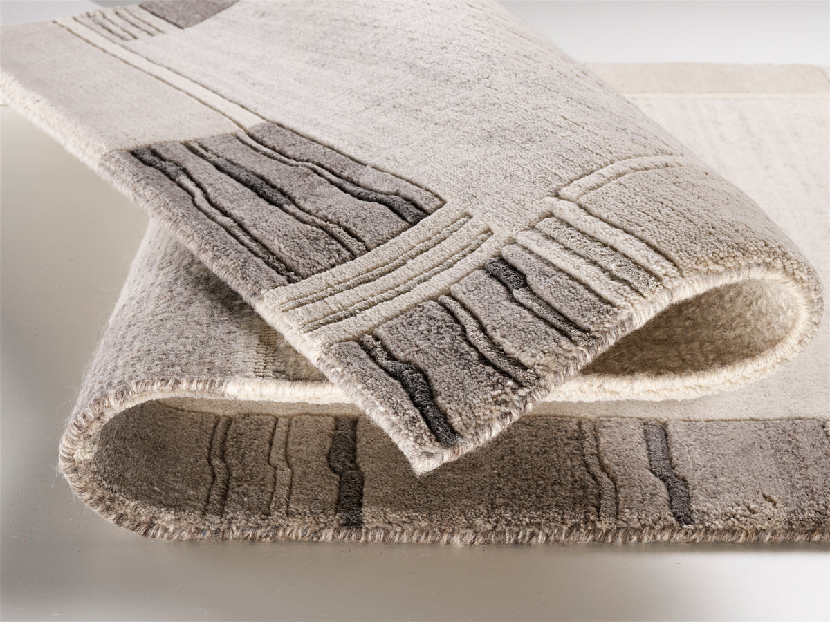 OCI Teppich SAVANA KITE grau handgeknüpfter Nepal-Teppich Wolle