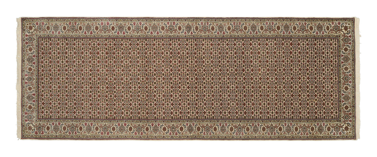 OCI Teppich HIMLA HERATI creme-beige Läufer echter klassischer Orient-Teppich handgeknüpft