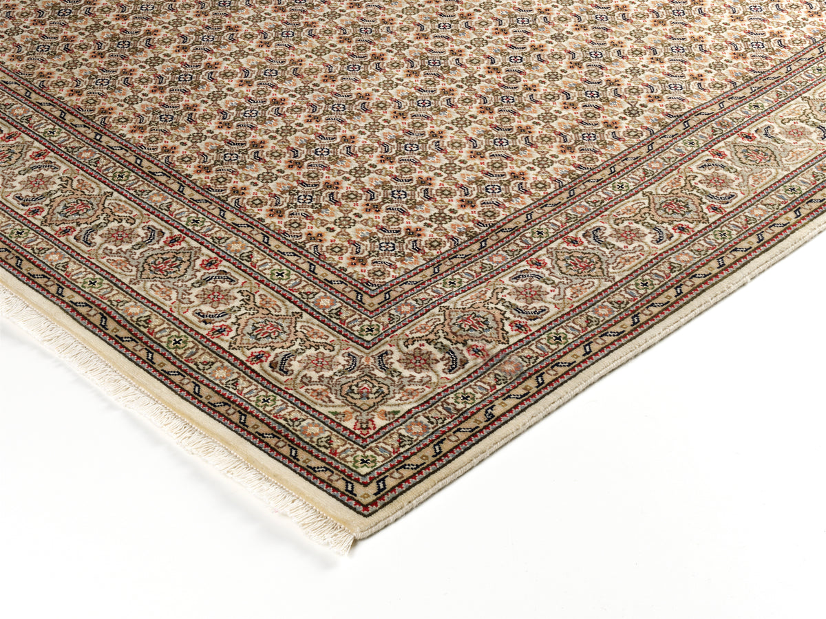 OCI Teppich CAVARI HERATI creme-creme echter klassischer Orient-Teppich handgeknüpft