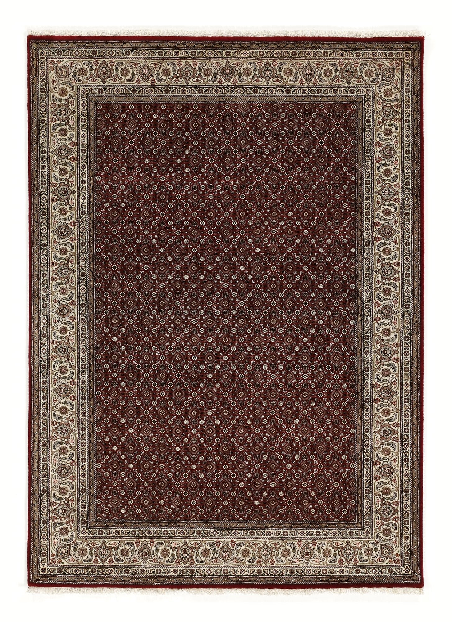 OCI Teppich CAVARI HERATI rot-creme echter klassischer Orient-Teppich handgeknüpft