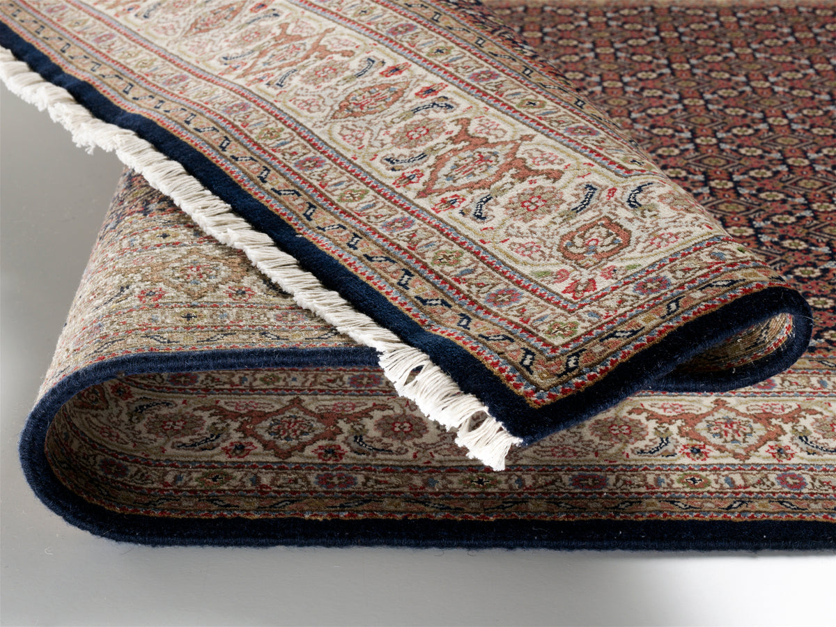 OCI Teppich CAVARI HERATI schwarz-creme echter klassischer Orient-Teppich handgeknüpft