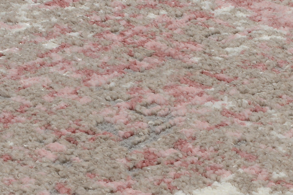 OCI Teppich TOP LARISSA creme-rosa moderner Designer Teppich mit 3D Optik